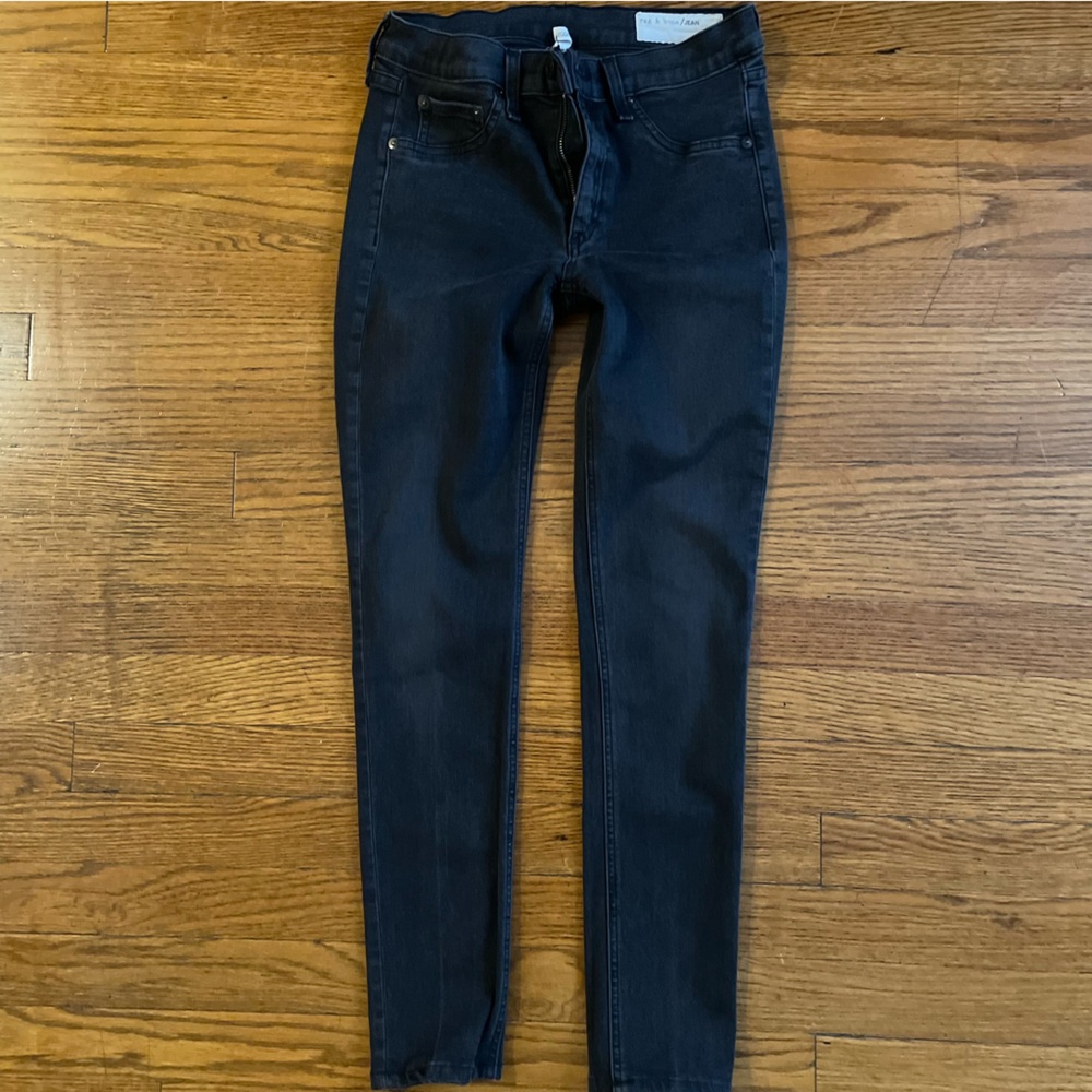 rag & bone Distressed Dark Wash Skinny Legging Jeans Jeggings